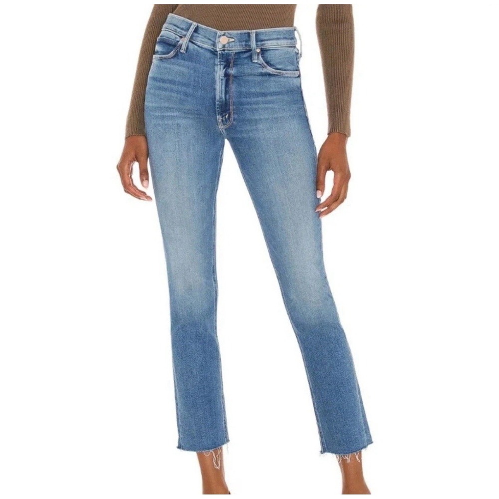 MOTHER Light Blue Cropped Ankle Jeans